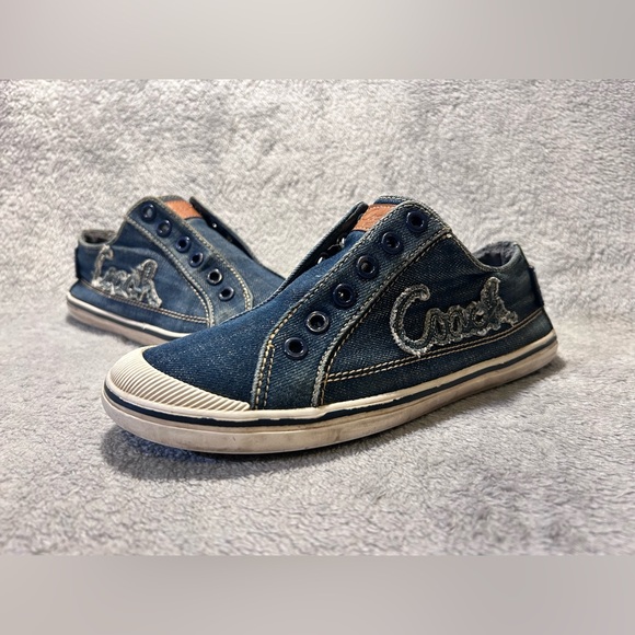 Coach Shoes - Coach Denim Laceless Sneakers